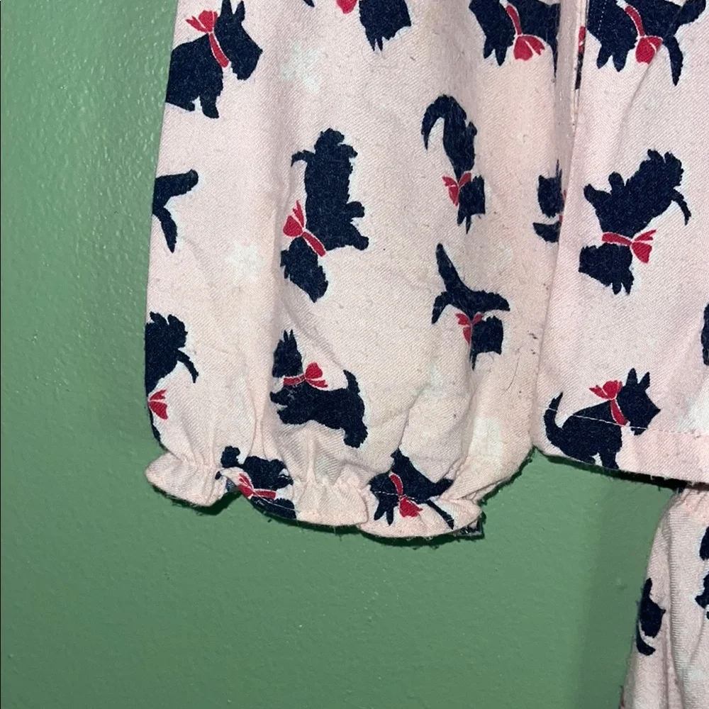 Janie and Jack Pink Pajama‎ Set with Scottish Terrier Design